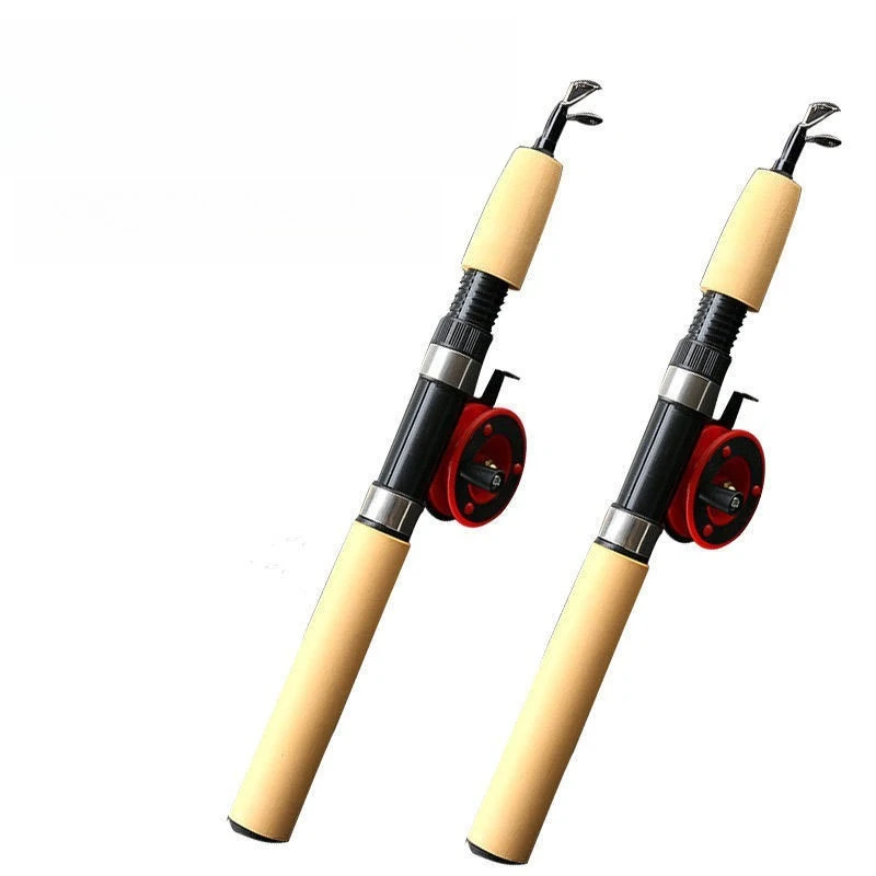 Winter Shrimp Fishing Rods Mini Ice Rod Metal Fishing Reels Elastic Carbon Carp Fishing Pole Winter Rod Tackle