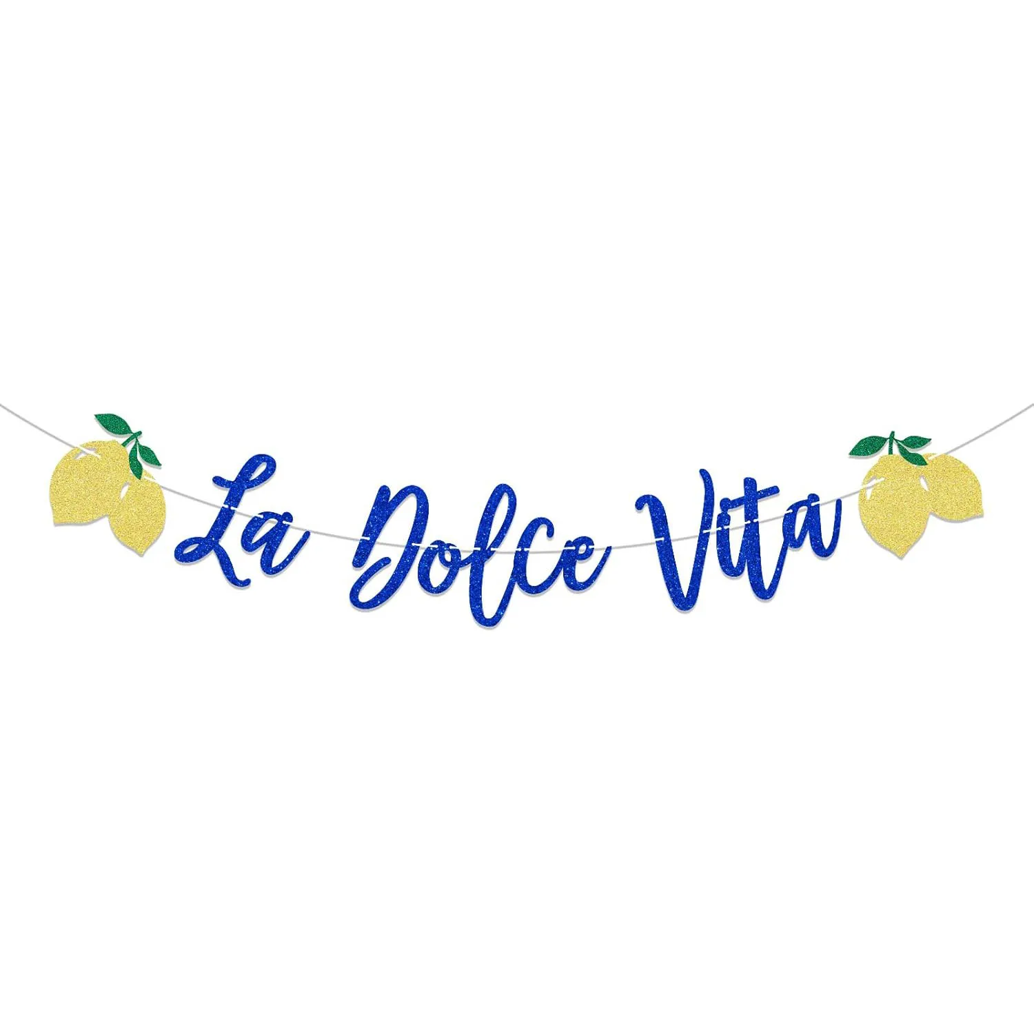Faixa Decorativa La Dolce Vita para Chá de Panela e Casamento, Decoração de Despedida de Solteira com Tema Cítrico Limão, Decorações para Celebração de Jantar de Verão Italiano