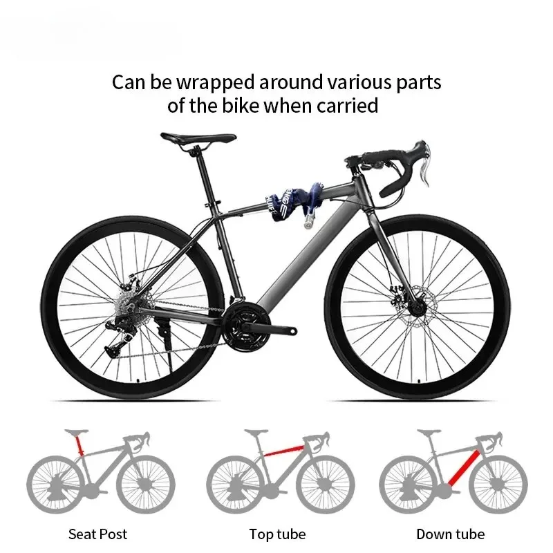 Bike Chain Lock with Lighter Weight and Stronger Security, Anti-Theft Bicycle Lock for Road Mountain Bikes
