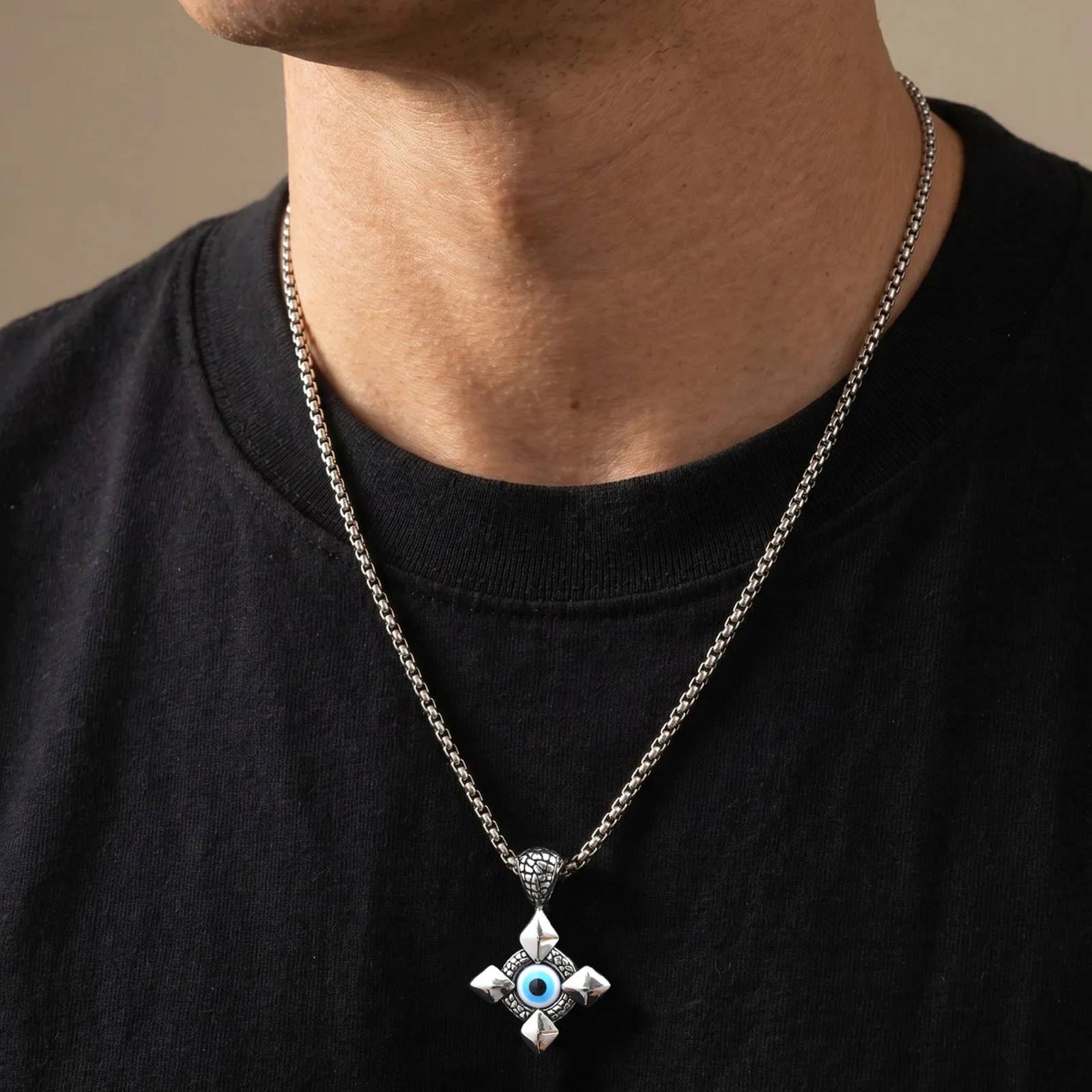 Vnox Evil Eye Cross Pendant Ne - Women'S Fashion In The 60S recension och pris