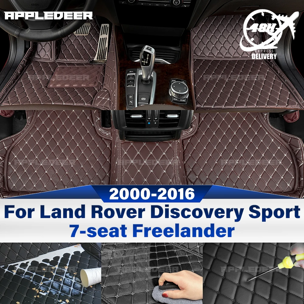 

For Land Rover Discovery Sport 7seat Freelander 2000-2016 Custom Car Floor Mats Automobile Carpet Accessories