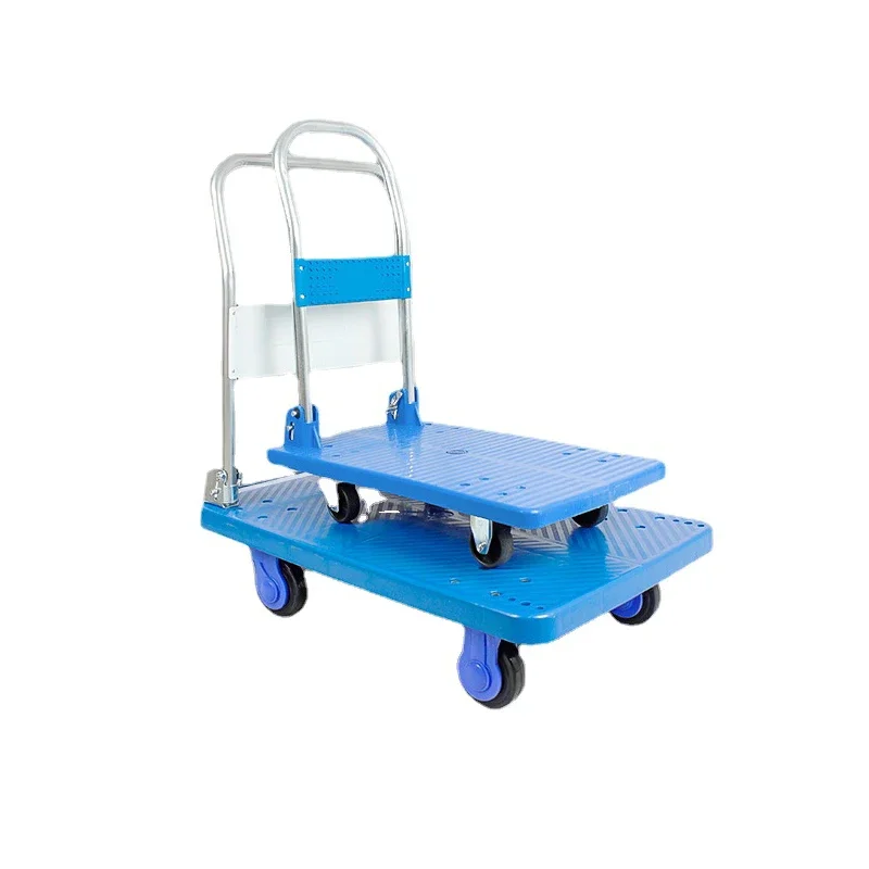 

100/150/300KG Plastic Handcart Supermarket Cart Portable Folding Cart Auto Repair Tool Storage for Flatbed Carts and Hand Carts