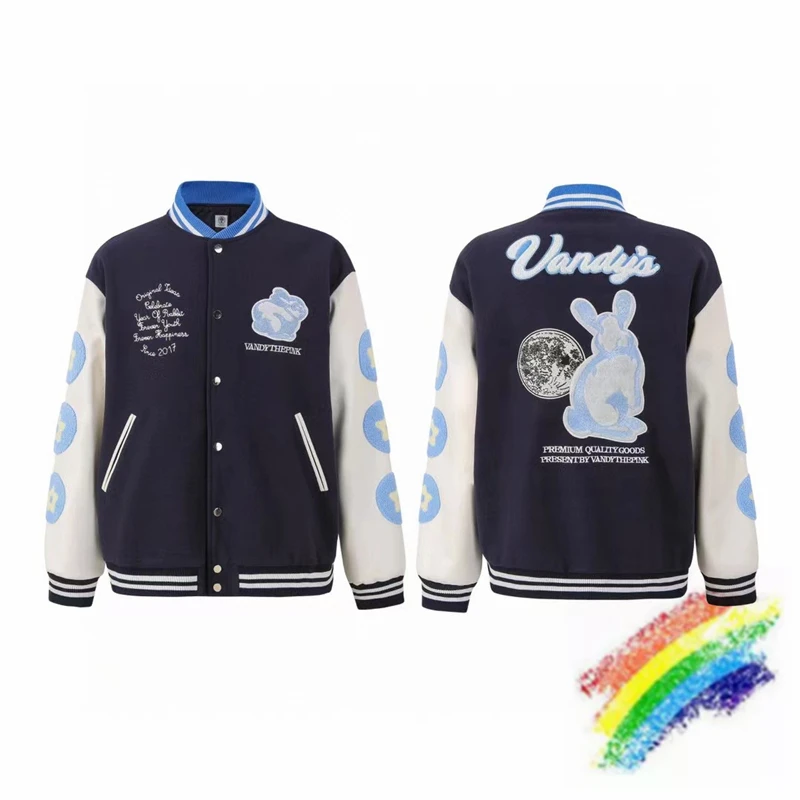 

VandyThepink Hamburg Baseball Coat Jacket Women Men Top Quality Flocking Towel Embroider Oversize Clothing