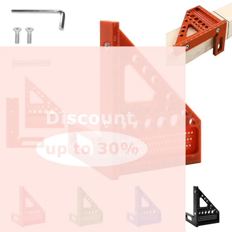 [1 Set Multi-Angle Measuring Tool Engineers 3D Plastic Square Ruler 45/90 Degree For Woodworking Square Ruler Measuring Tool]