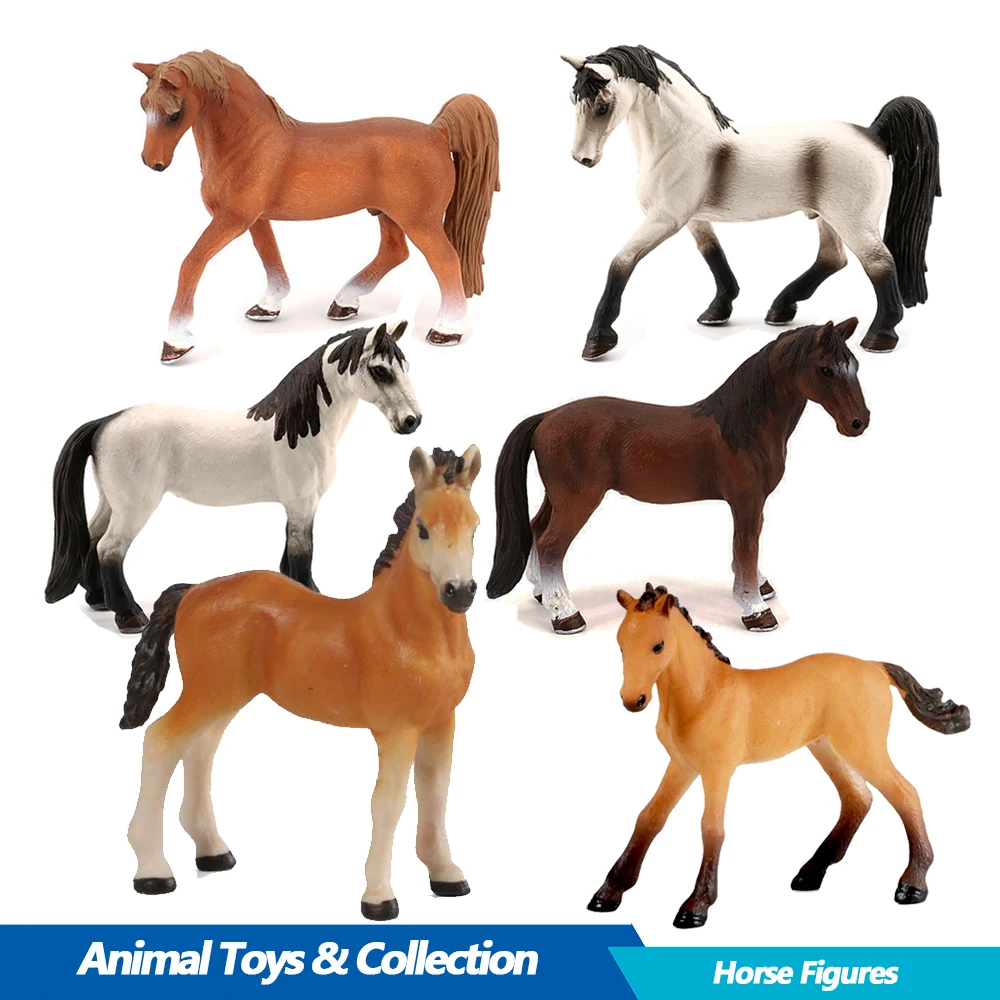 Zebra Wildebeest Gnu Modelli di cavalli di plastica Figurine di animali della fauna selvatica Action Figure giocattolo Regali per bambini Decorazioni da collezione educative