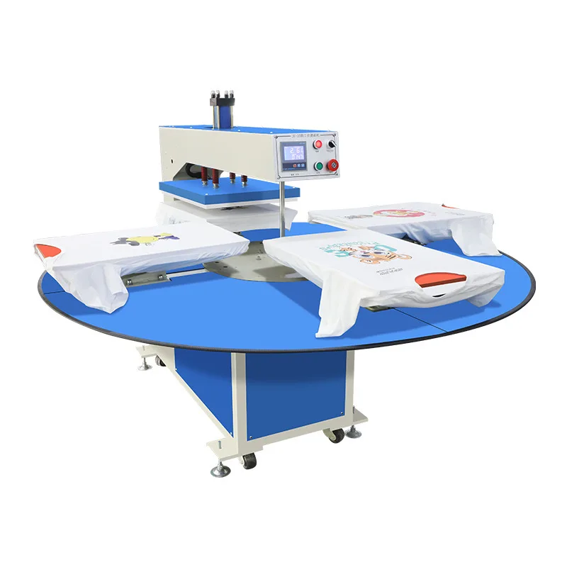 Easy To Operate 40x60cm Digital Rotary 4 Station Thermal Transfer Machine With Alignment For Pant Hoodie Sportswear Short