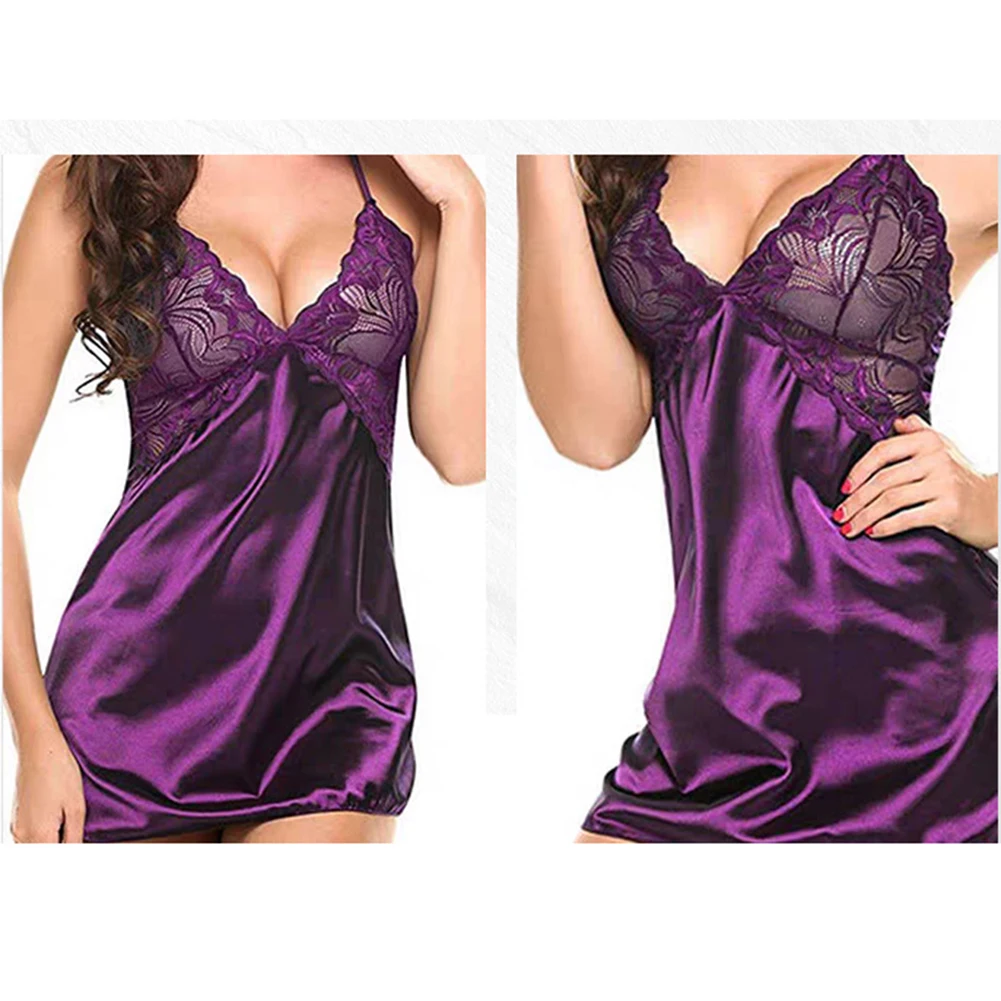 Erotic Hot Dress Lingerie Moderate Elasticity Polyester Fabric Regular Length Solid Color Suitable For Holiday