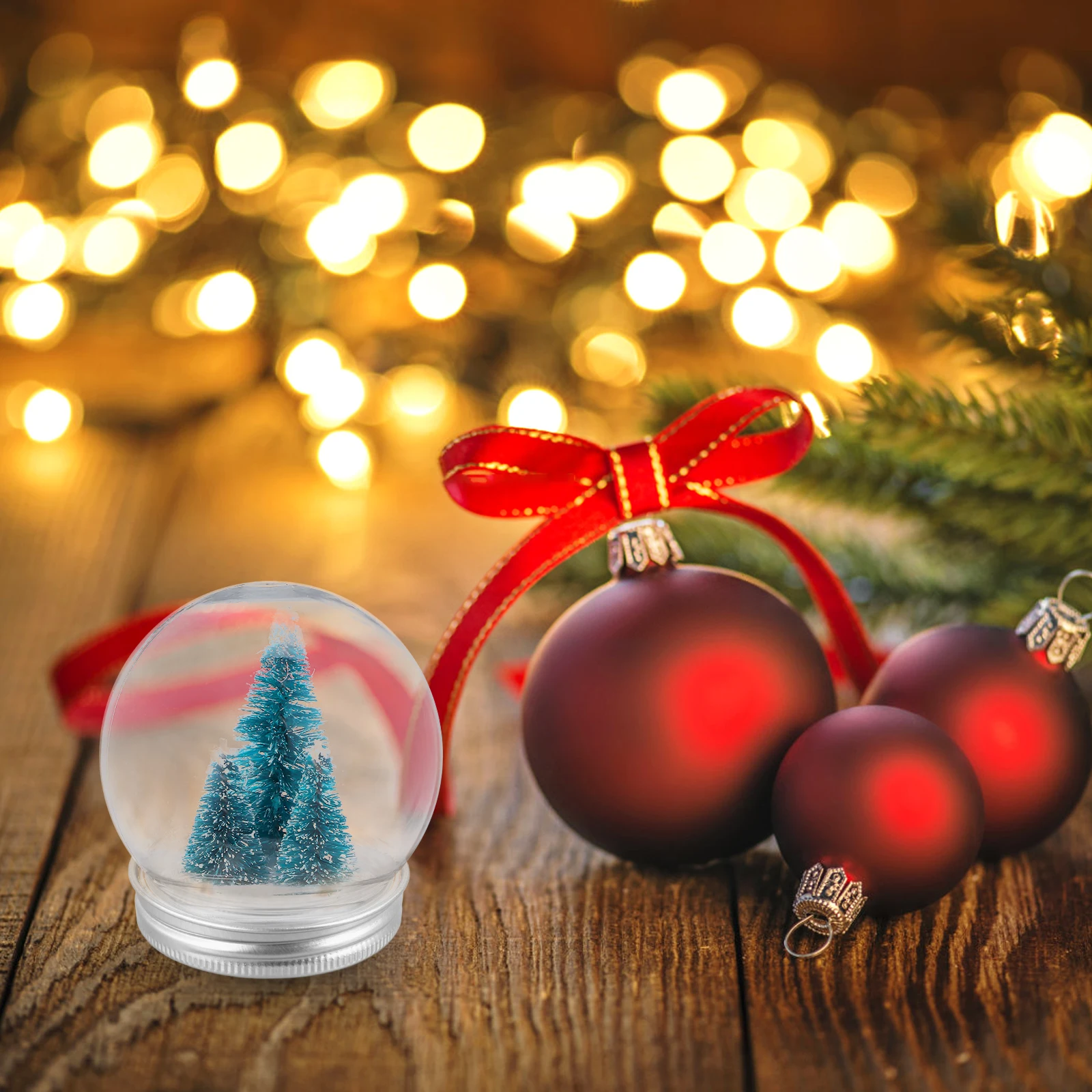 

16Pcs Clear Plastic Snow Globes Reusable Water Globes for Customizable Decor Snow Globe Clear Water Globe Plastic Sphere