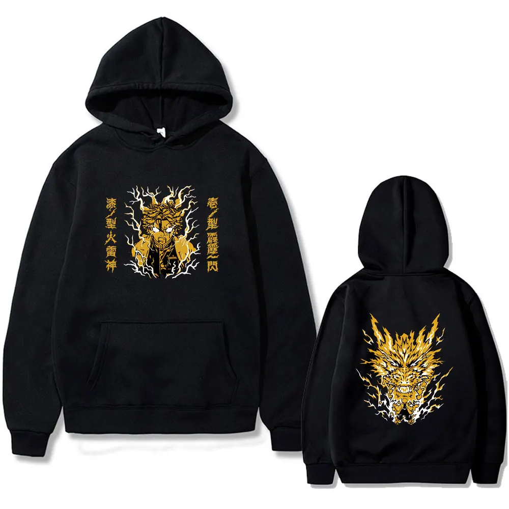 

Anime Demon Slayer Agatsuma Zenitsu Graphic Hoodie Men Women Clothing Casual Oversized Hooded Tracksuit Male Vintage Sweatshirt
