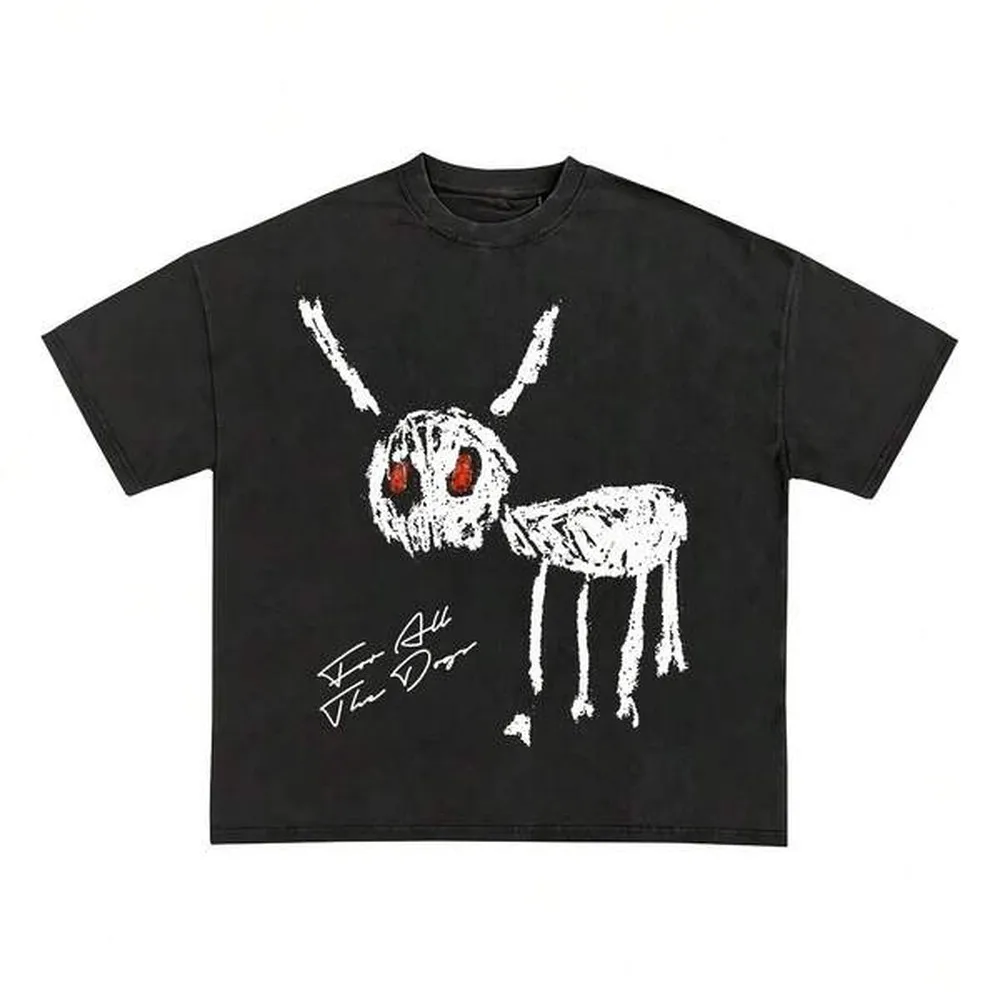 Drake For All The Dogs Garment Dyed Heavyweight T Shirt