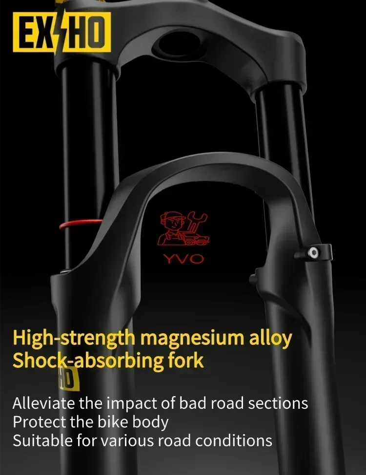Tapered Aluminum Air Spring Mountain Bicycle Front Fork 27.5