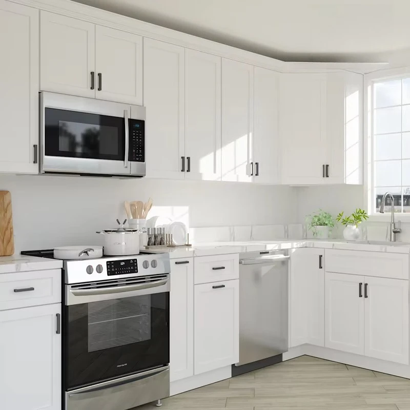 Timeless White Shaker Kitchen Cabinet Base And Wall Units In-Stock | Carb-2 Wooden Cabinets For Kitchen Renovation & Upgrades