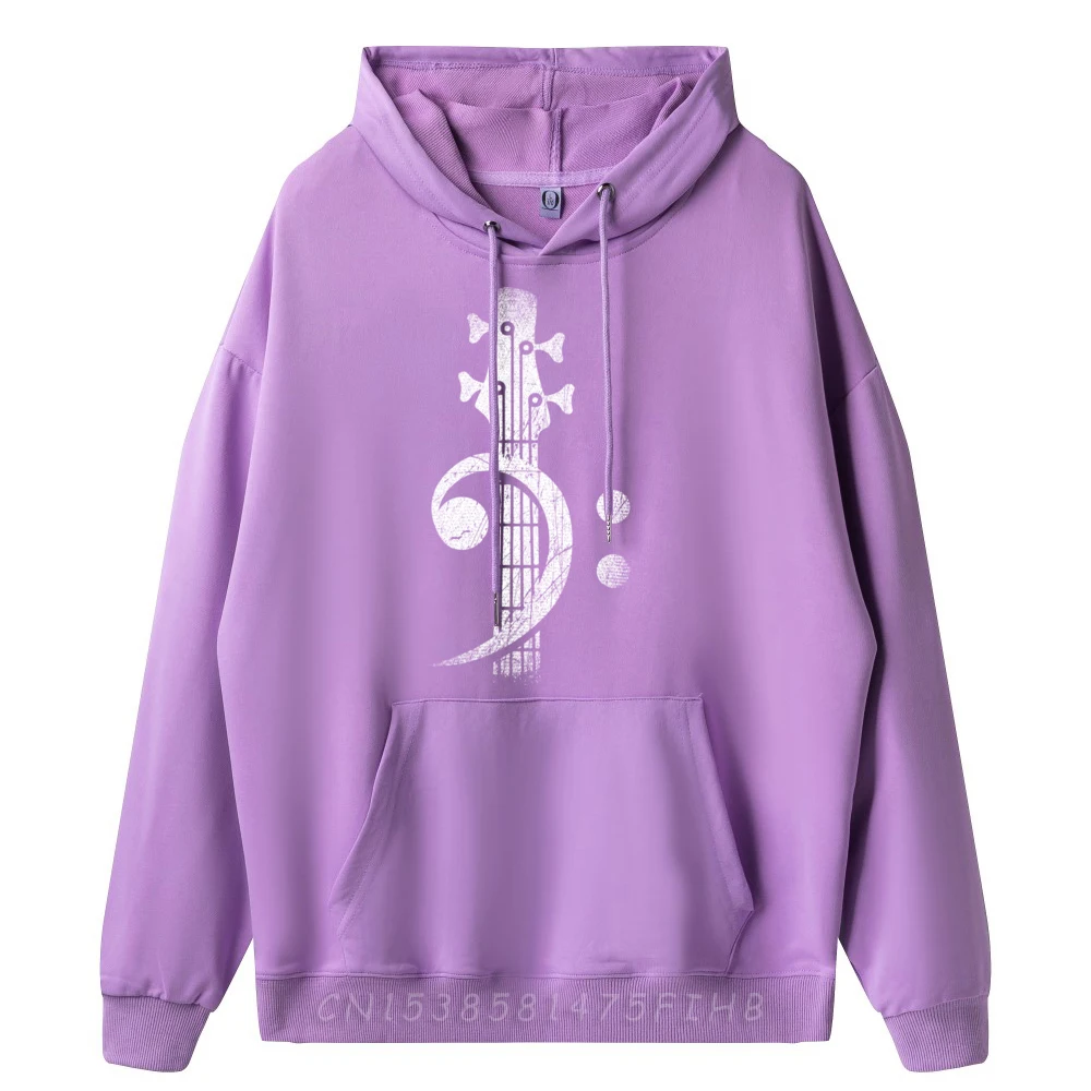Bass Cleff Headstock Bass Guitar Plain Shirt SKIN-FRIENDLY Printed Hoodie New In Hoodies & Sweatshirts Long Sleeve