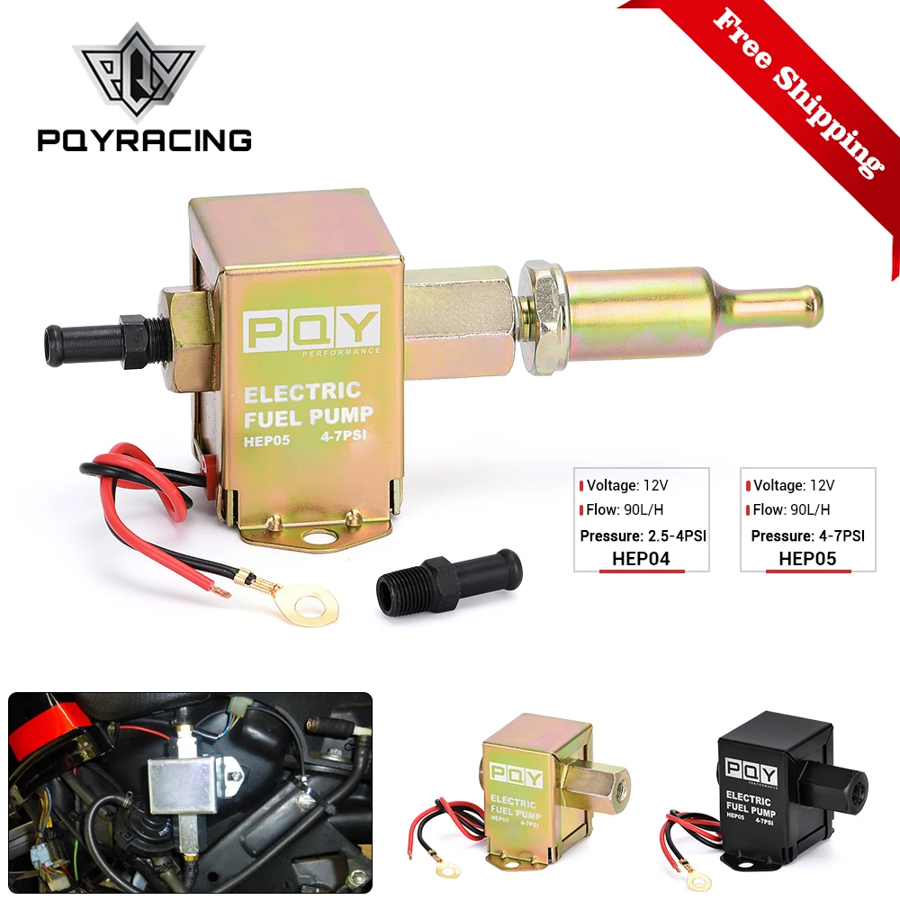 Electronic 12V Fuel Pump 2.5-7PSI Pressure 90LPH Gas Petrol Diesel Compatible FEP12SV E8012S For Auto Carburetor Motorcycle