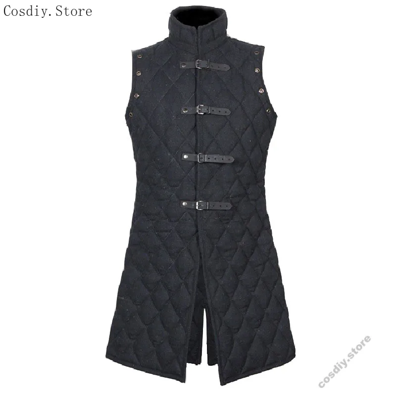 Женский костюм Gambeson, армированный жилет Aketon, пальто в средневековом стиле викингов, рыцарь-воин, охотничий наряд для взрослых мужчин