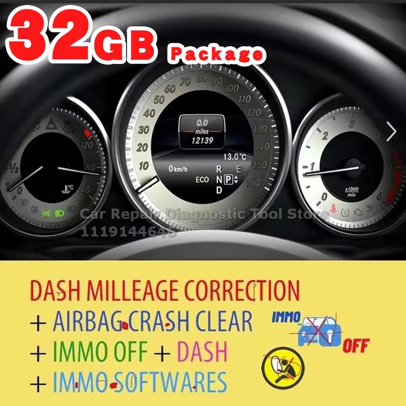 Paquete 2024 32GB DASH MILLEAGE CORRECCIÓN + AIRBAG CRASH CLEAR + IMMO OFF + DASH + IMMO SOFTWARES Descargar vídeo de instalació