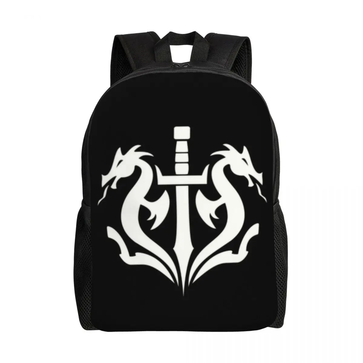 

Mortal Kombat Black Dragon Laptop Backpack Women Men Basic Bookbag for School College Students Bag