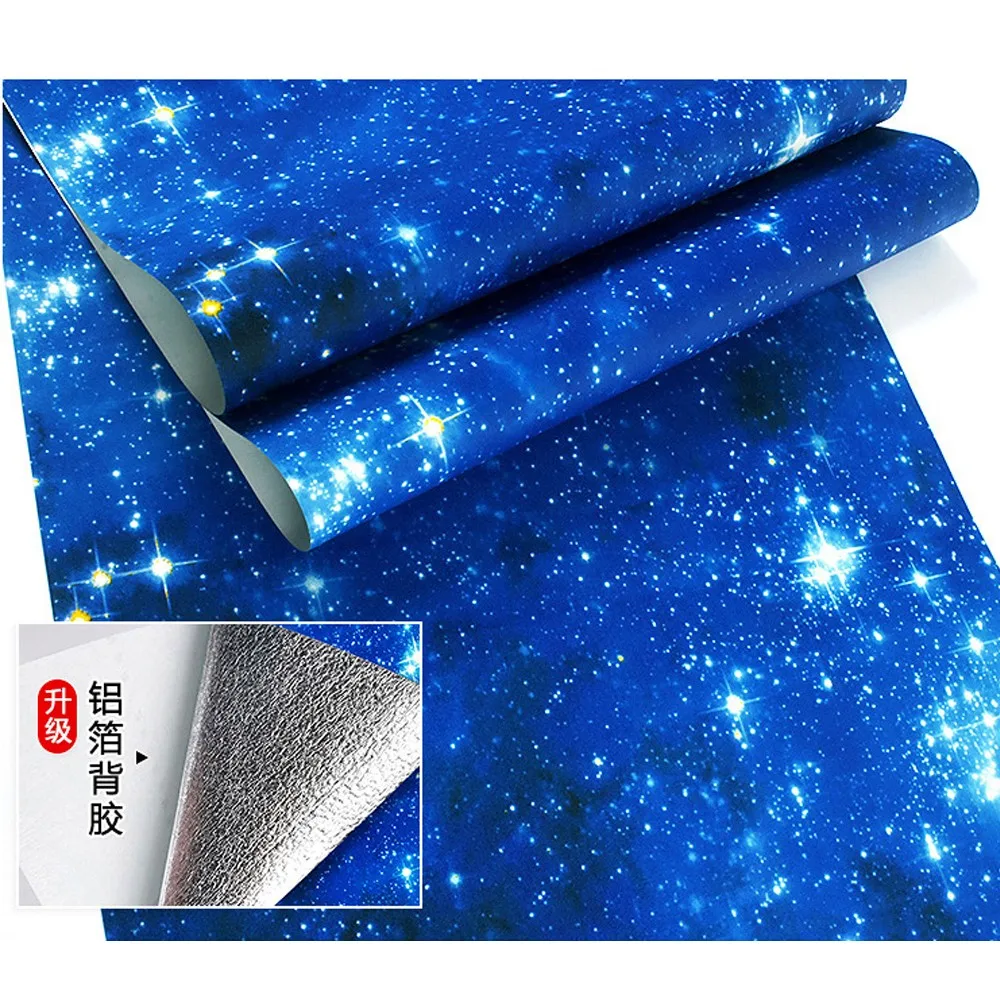 

Self Adhesive Ktv Wallpaper Cosmic Starry Sky Song Hall Flash Wall Cloth Reflective Bar Theme Box Ceiling Background Wallpapers