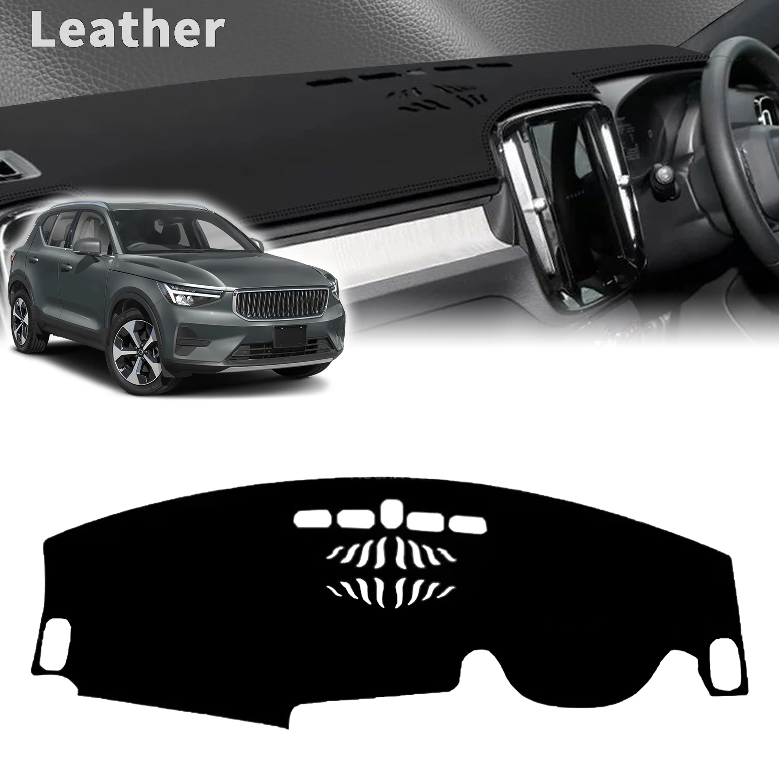 

for Volvo XC40 2017 2018-2025 EV Car Dashboard Cover Dashmat Non‑Slip Protective Dash Mat Pad Auto Accessories
