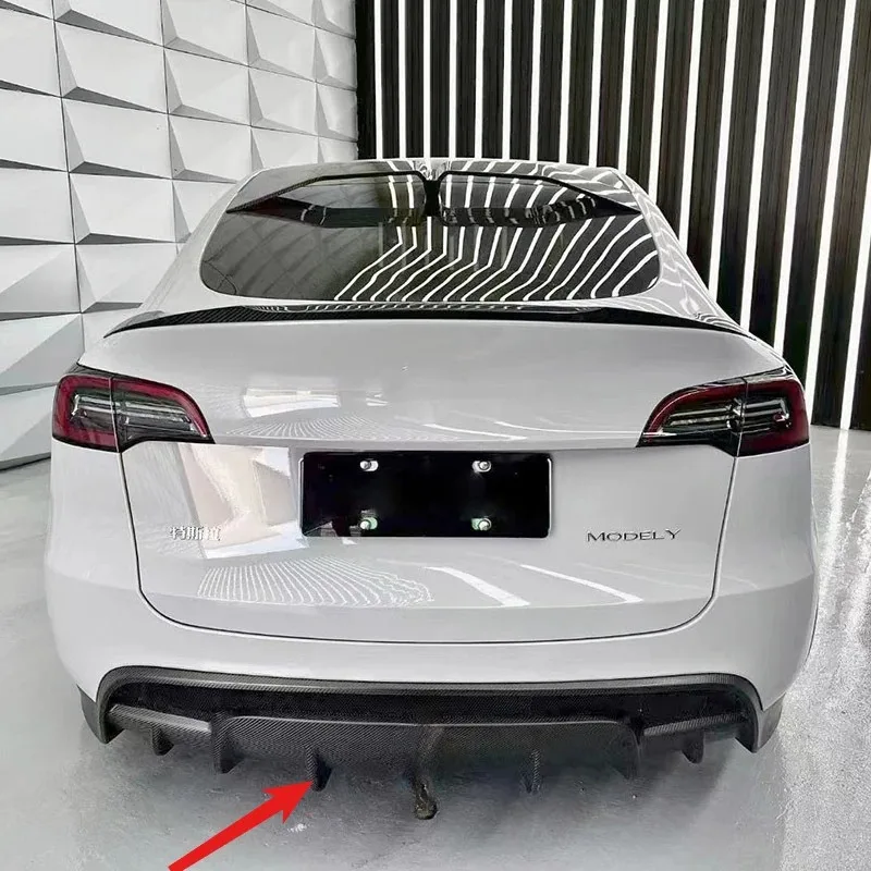 

Suitable For Tesla Model Y Top Wing Modified SD Arch Bridge Dry, Top Wing Tail Forged Pattern Twill