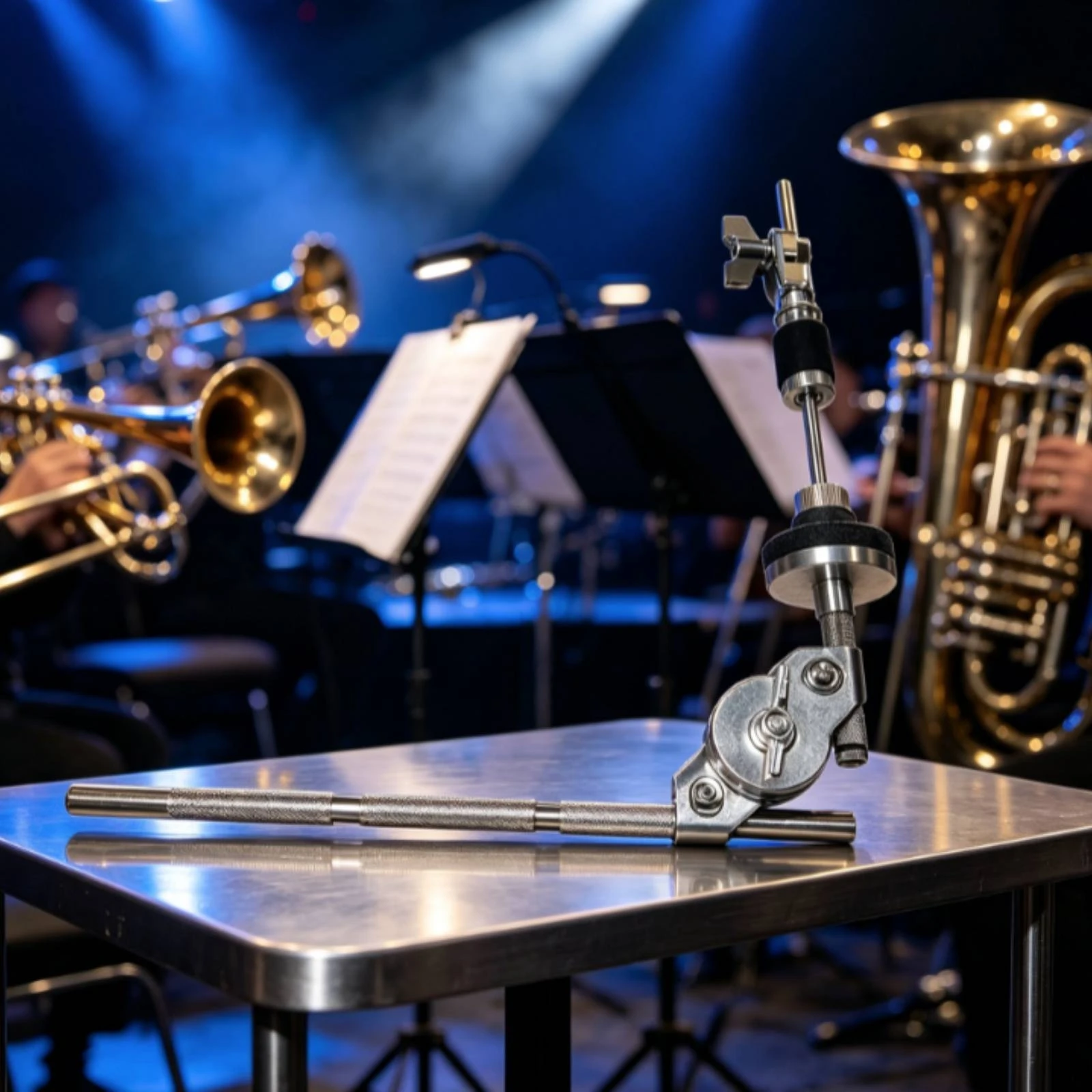 Cymbal Stacker with Clamp Compact Cymbal Holder Attachment Drum Hardware Adjustable Easy Installation for Drummers