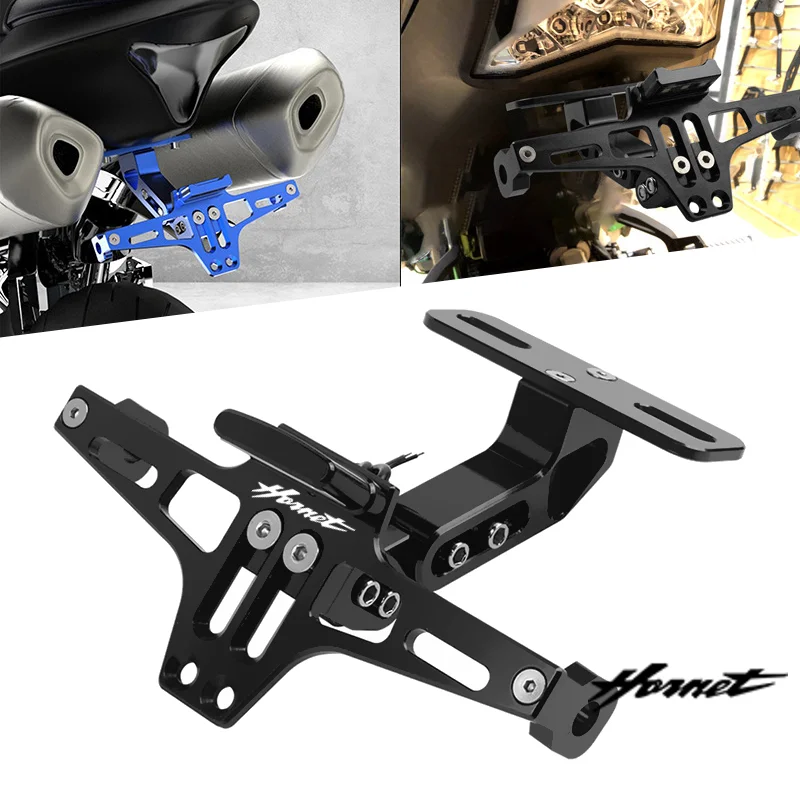 For Honda Hornet 900 600 CB600F CB 600F 1998-2014 Motorcycle Adjustable Rear Tail Tidy License Plate Holder Bracket LED Light