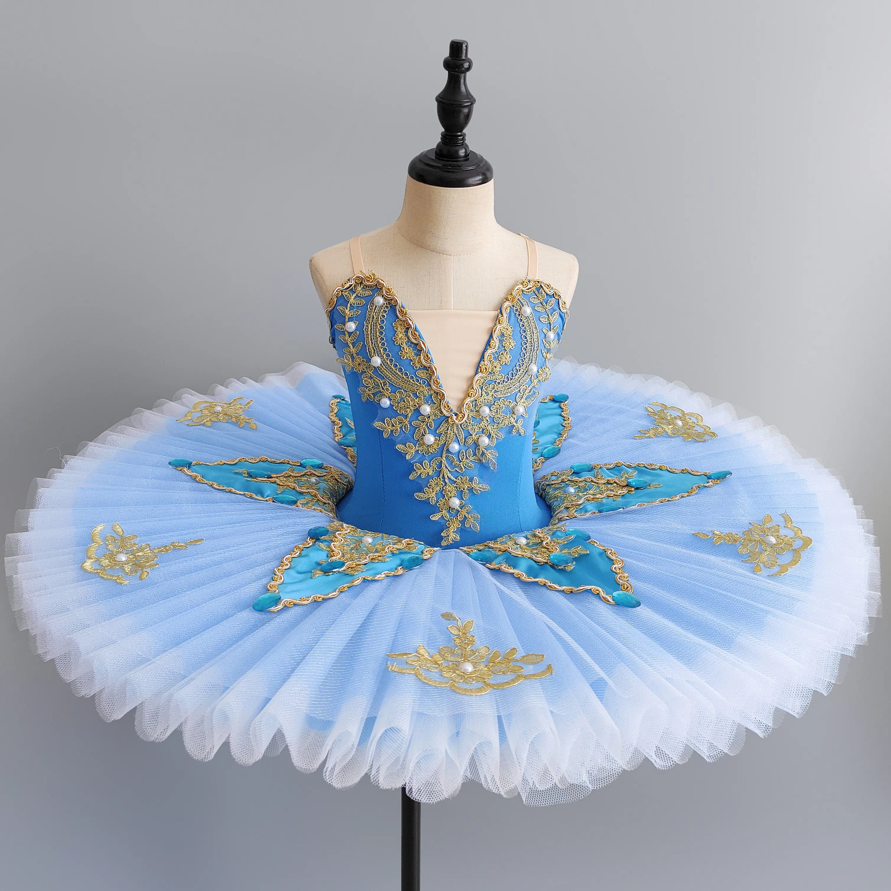 vestido-de-tutu-azul-para-nina-ideal-para-ballet-con-diseno-de-lago-de-los-cisnes-ropa-de-baile-con-bordados-dorados-falda-de-tul-rigido-tipo-«pancake»-disfraz-para-presentaciones-escenicas-y-clases-de-baile