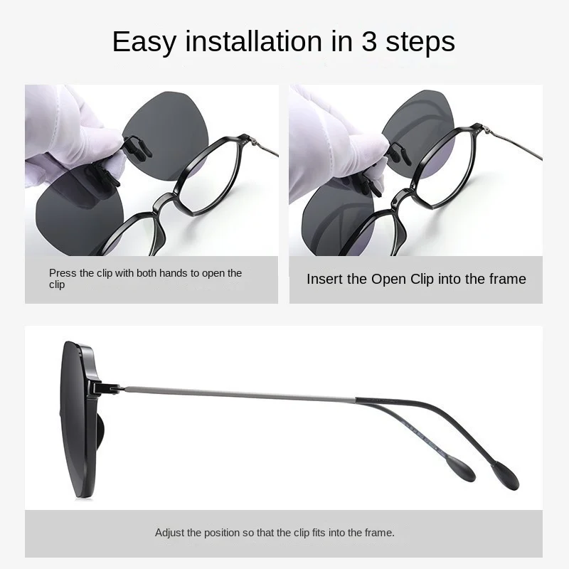 

Active Sports Polarized Sunglasses Clip Type ultra-light Sun Glasses Men Women Clip Myopia Driving Special UV T165