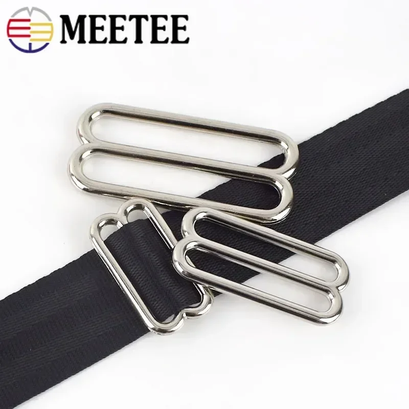 10/20/30Pcs 20-50mm Metal Belt Buckles O D Ring Tri-Glide Bra Webbing Adjust Buckle DIY Clothes Sewing Hardware Accessories