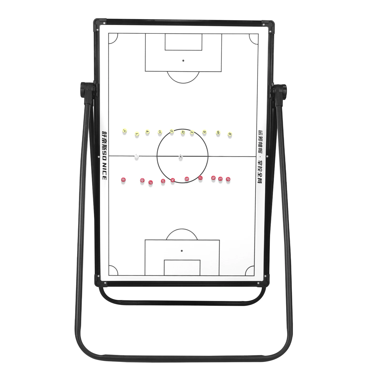 Papan Tulis Dry Erase 35in X 24in dengan Stand, Papan Tulis Pelatihan Olahraga, Tinggi Dapat Disesuaikan untuk Pelatih Bola Basket, Sepak Bola, dan Bola Voli
