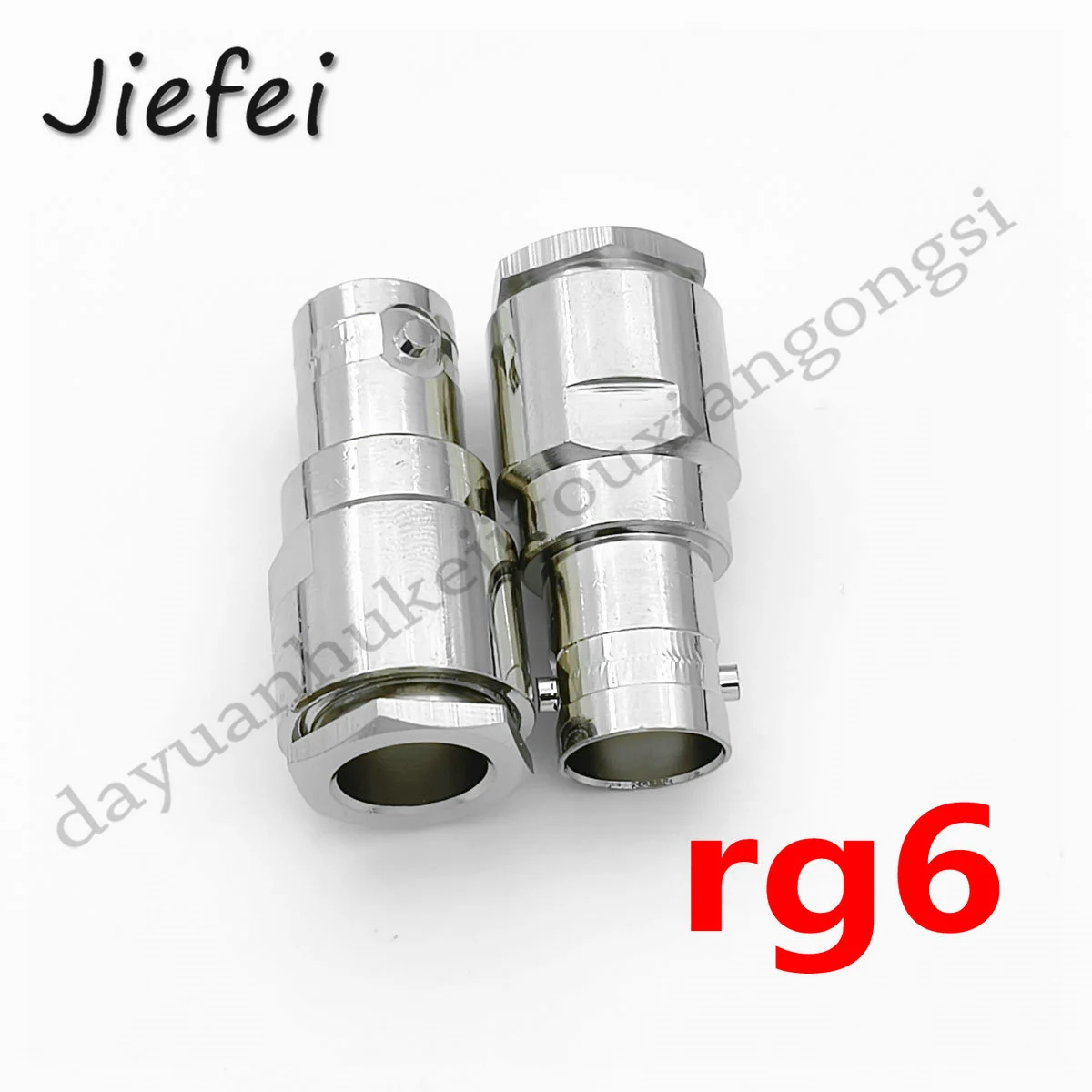 50-100pcs Bnc female plug clamp RG5 RG6 5D-FB LMR300 cable straight RF Coaxial Wire Terminals