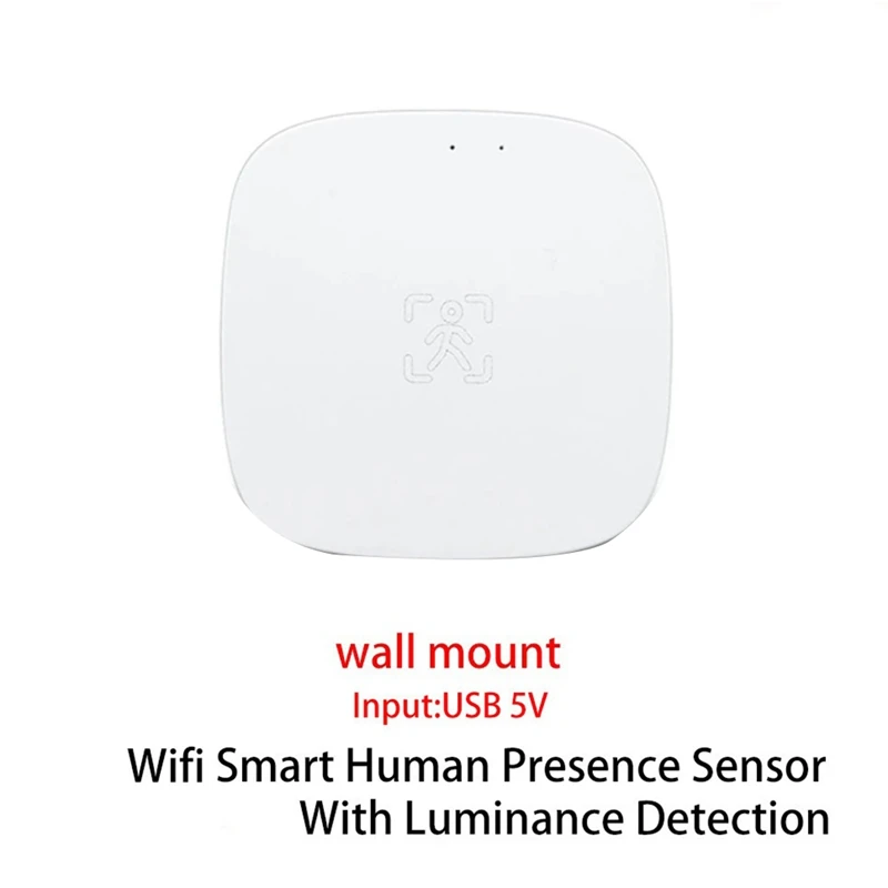 Tuya Wifi Mmwave Human Presence Sensor Microwave Radar Detection PIR Motion Sensor + Luminance Wall Mount