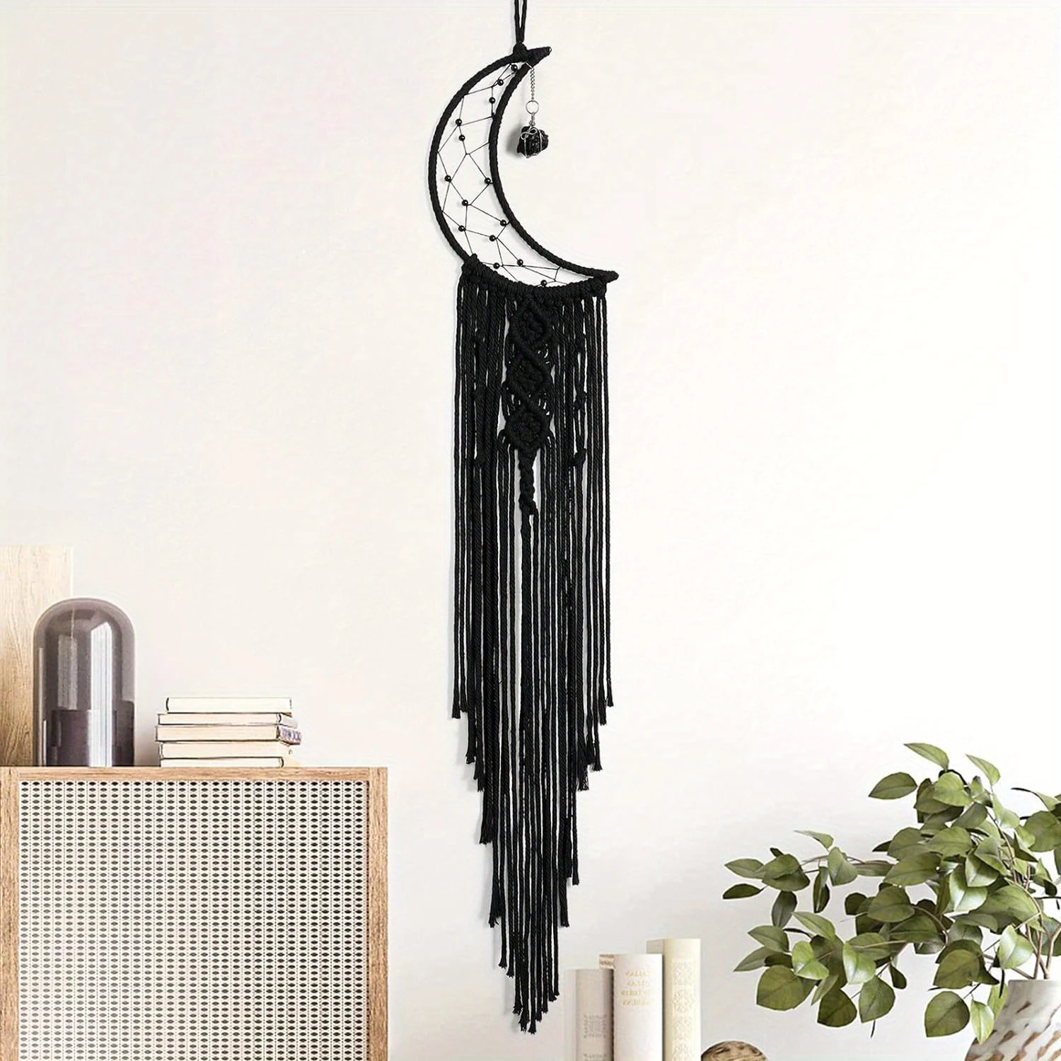 Black  Decor With Crystal Stone  Dream Catchers For Bedroom Bohemian  Decor Wedding Ornament Craft Gift