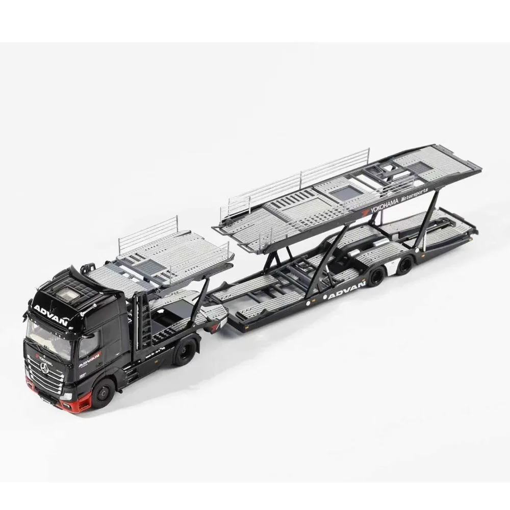New GCD 1:64 Mercedes‑Benz Golden ADV Heavy Actros Gigaspace Deck Transport Vehicle Alloy Die-Cast Car Model Collection Toy Gift - view 6