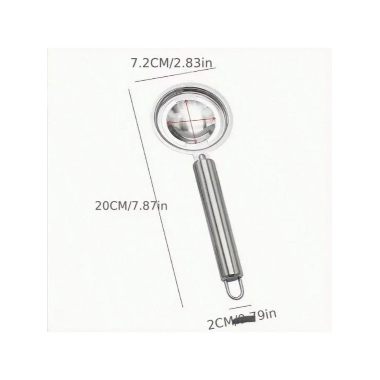 ステンレススチール製卵白分離器 – 健康的な調理やベーキングのための素早く、耐久性があり、汚れのないストレーナー