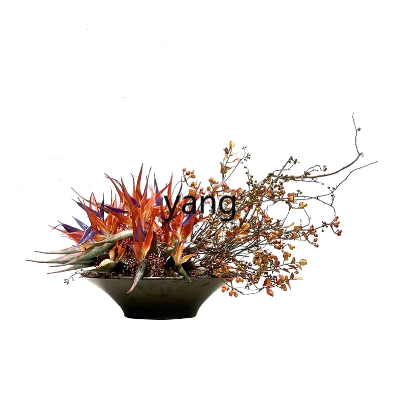 LH New Chinese Simulation Flower Art Sales Office Hotel Living Room Coffee Table Entrance Decoration Ornament