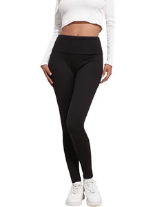 Womens Thermal Fleece Lined High Waisted Leggings. Workout Winter Warm Thick Tights Soft Yoga Pants