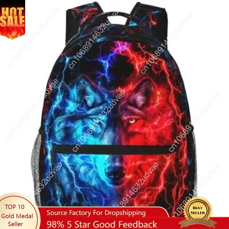 Wolf School Backpack For Boys Abstract Wolf Boys Backpack For Kids Children Teens Elementary Middle School Boys Backpacks