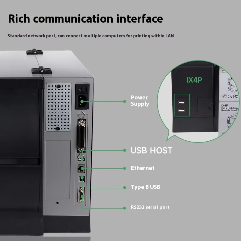 Customizable High-speed Industrial Grade Label Printer for Production, Warehousing, and Logistics Management