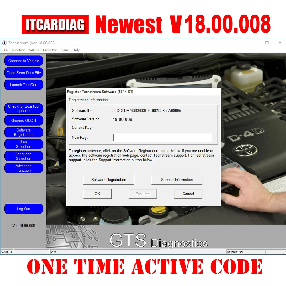 Newest Version 2023 FOR TOYOTA TIS Techstream 18.00.008 Software Link and Active Code Work with MINIVCI MINI VCI