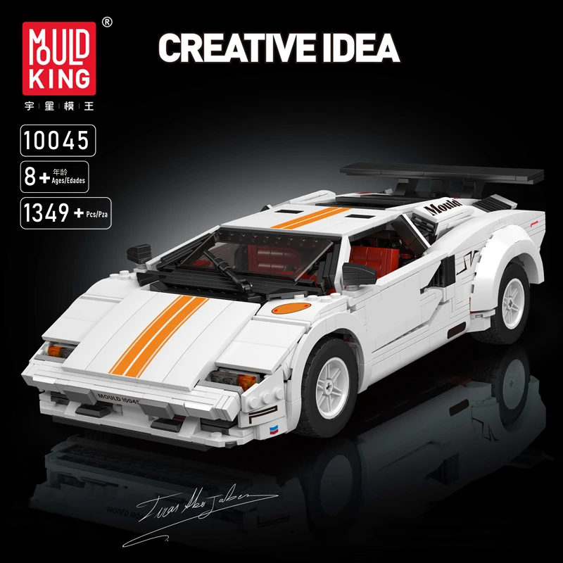 Mould King 10045 jouets de voiture technique le MOC-82416 Countach Sport voiture bloc de construction assemblage voiture brique ensemble enfants cadeau de noël