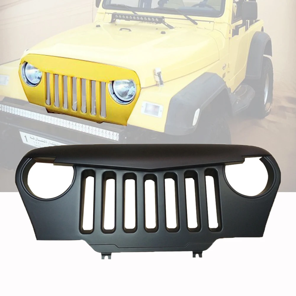 Black Front Grille Car Grills for Jeep Wrangler TJ 1996-2006 LANTSUN J187