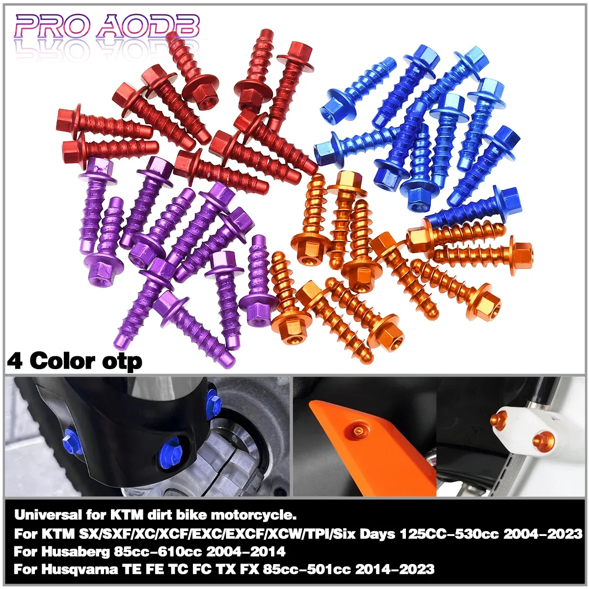 

10PCS Motocross Self Tapping Screw Bolt Kit For KTM SX SXF XC XCF EXC EXCF XCW TPI 6D 125 150 250 300 350 400 450 500 525 530 CC