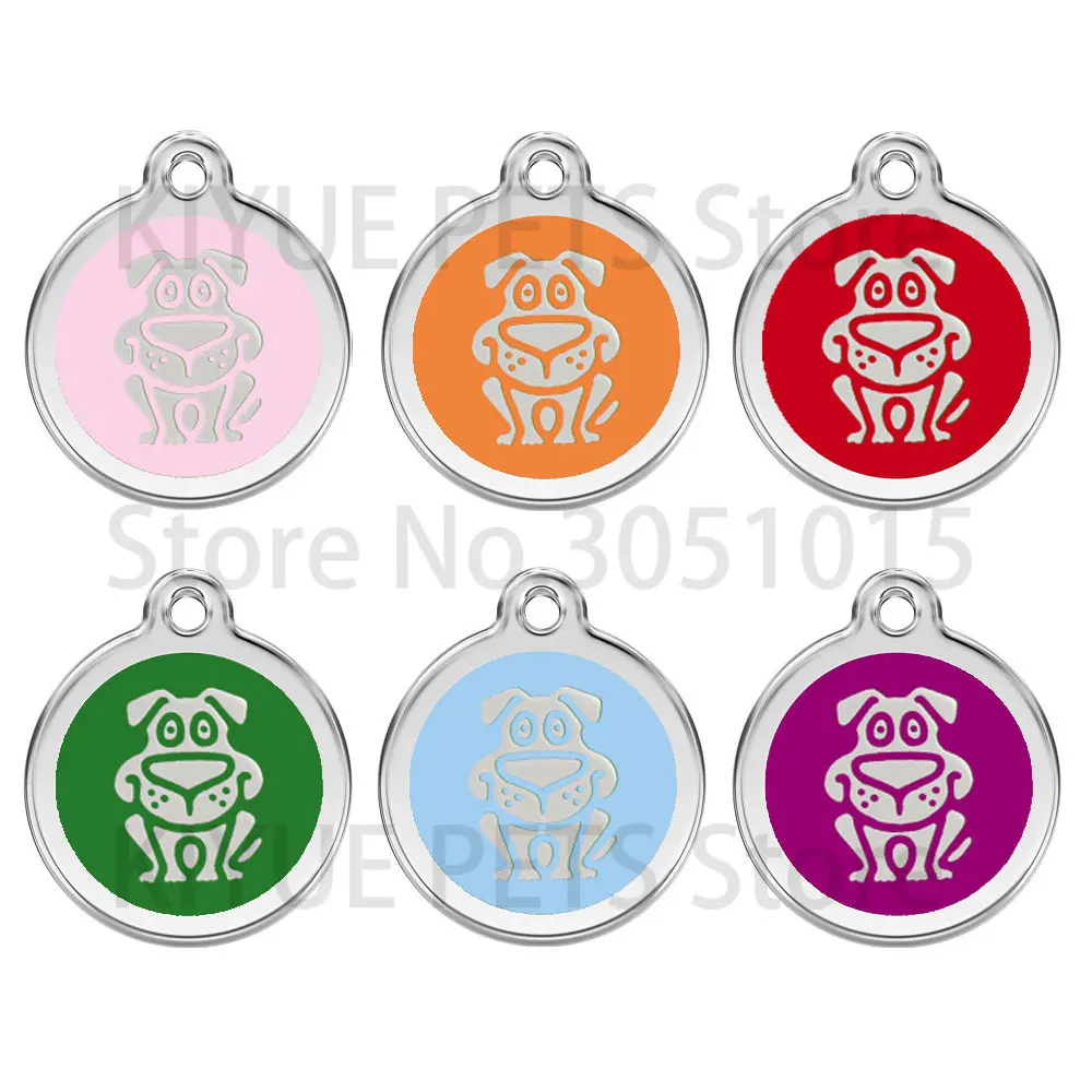 wholesale 100X Engraving Dog ID Tag Pet Tags Collar Accessories Decoration Customized Dogs Tags Name phone Bone Paw Shape