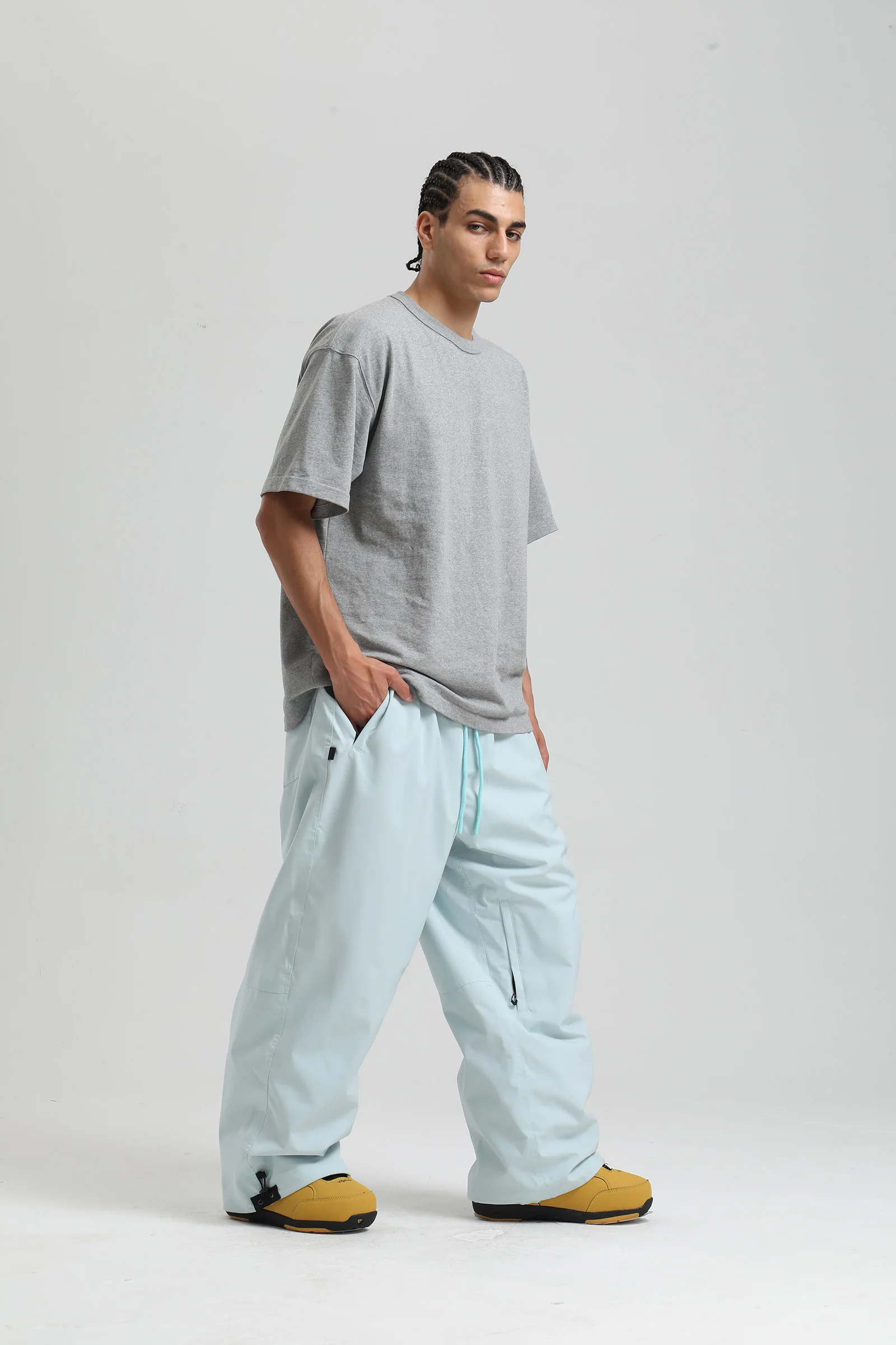 Gsou Snow 2025, Unisex-Cargohose mit lockerer Passform – wasserdichte, winddichte Snowboardhose für Damen und Herren, Winter-Schneeausrüstung – Detail 13