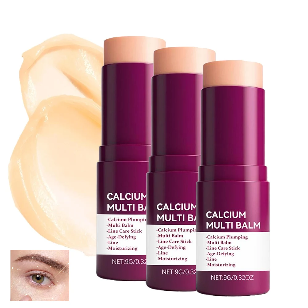 Calcium Multi Balm Stick, Collagen Infused Eye Face Balm for Deep Wrinkles,Moisturing Firming Stick Hydration Skin Care 1/2/3PCS