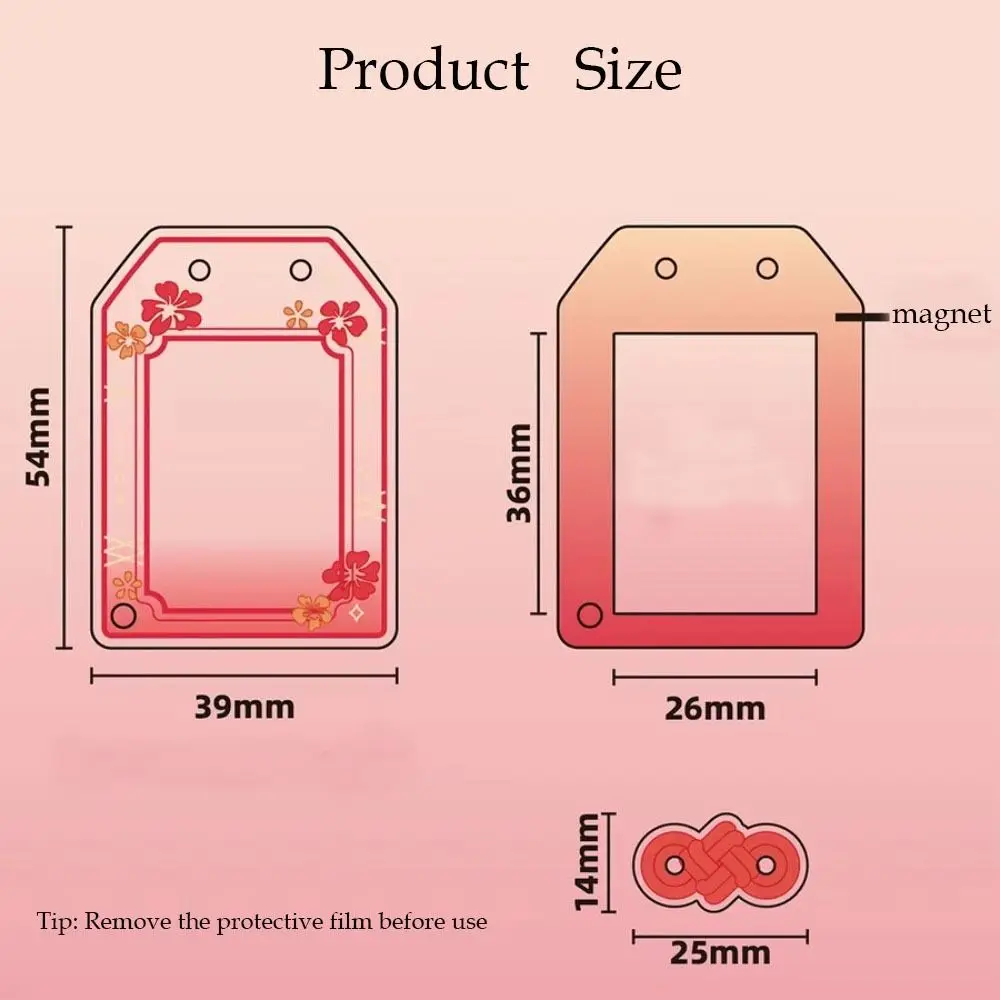 軽量ポータブルカードスリーブアクリル 1 インチフォトペンダント多用途証明書スリーブ