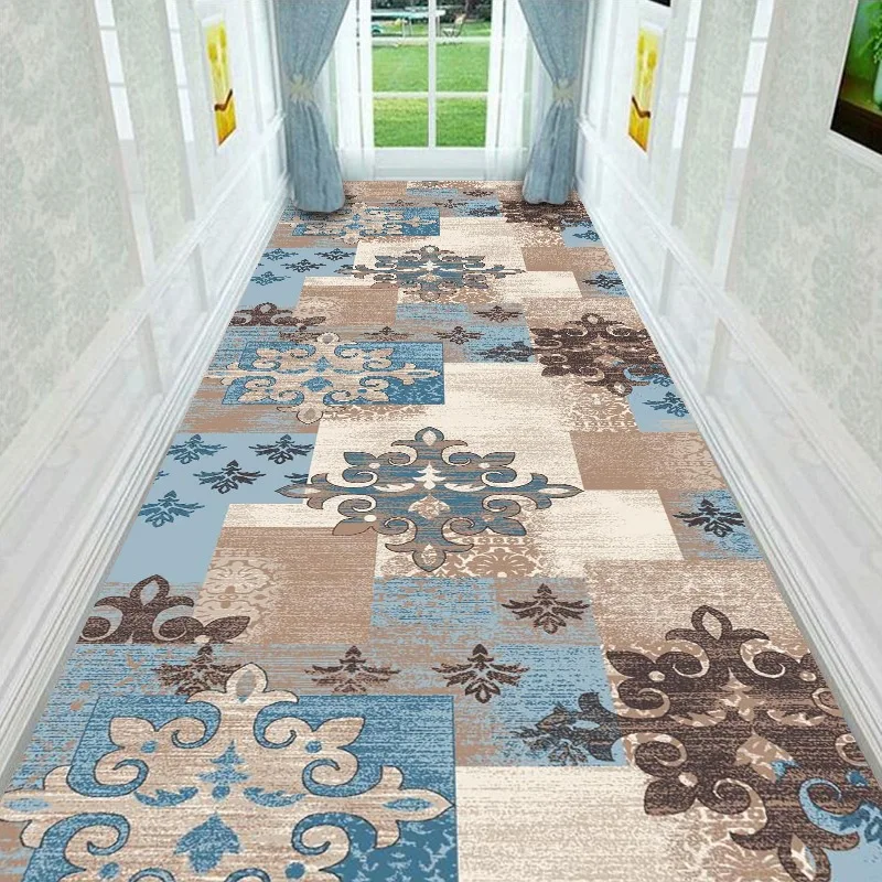 Custom Made Long Hallway Carpets European Stairs Corridor Carpet Hotel Hall Runner Aisle Carpet Area Rugs Non-slip Floor Mat