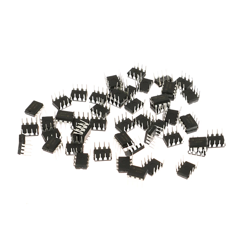 50Pcs/Box LM358P Dual Operational Amplifiers Directly Inserted DIP8 Integrated Circuits Electronic Kit LM358 LM393 NE555
