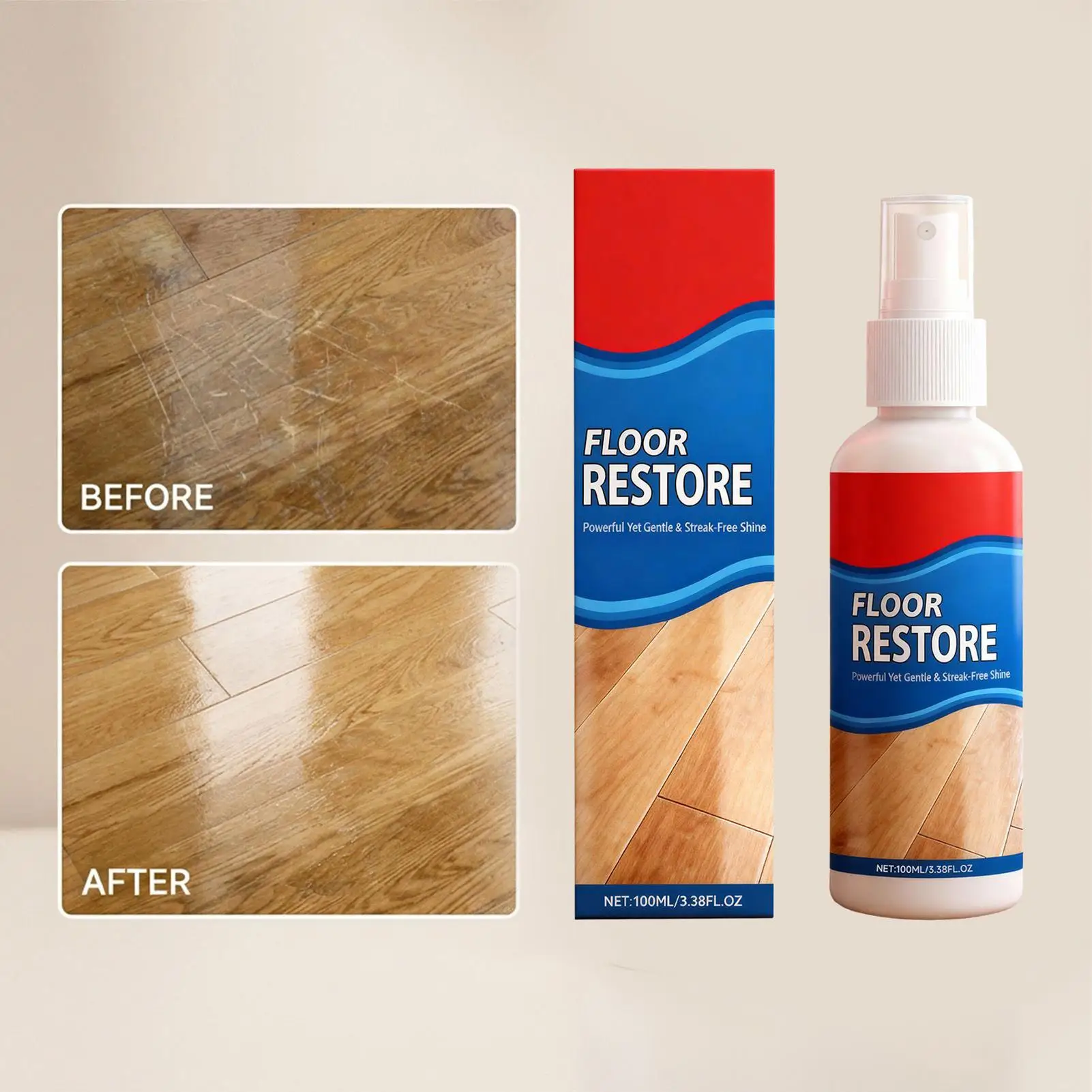 Wood Floor Scratch Repair Spray 100ml Restorer for Laminate Tile Furniture Scratch Removal Cleaner Protector Home Maintenance